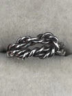 Vintage 925 Sterling Silver Ring Size G Rope Twist Pinky