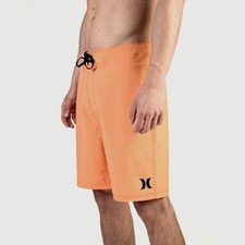 Hurley Men's One and Only 21" Board Shorts In Orange/Black Size 28 NWT