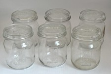 6 alte GERRIX Einmachgläser - 1 Liter + Deckel - Rillenglas - Dekoglas - Vintage