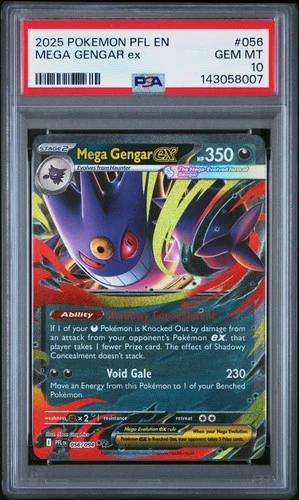 Pokemon PSA 10 Gem Mint Mega Gengar EX 056/094 Phantasmal Flames