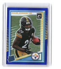 Kaleb Johnson Rookie 2025 Donruss Optic Blue Hyper