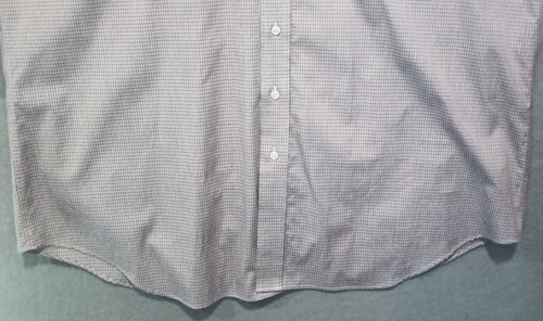 Camicia elegante Paul Fredrick Imperial anni 100 taglia 18,5 35 grigio a righe cotone due strati - Foto 8 di 16