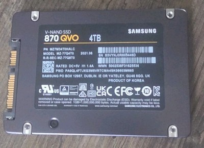 Samsung 870 QVO 4TB 2.5'' SATA III Internal SSD (MZ-77Q4T0B/AM)