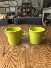 Fiestaware Lemongrass Green Mug Homer Laughlin China Set Of 2