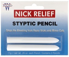 2pc Styptic Pencil 0.25oz Stops Bleeding for Shaving Cuts, Razor Bumps, Portable