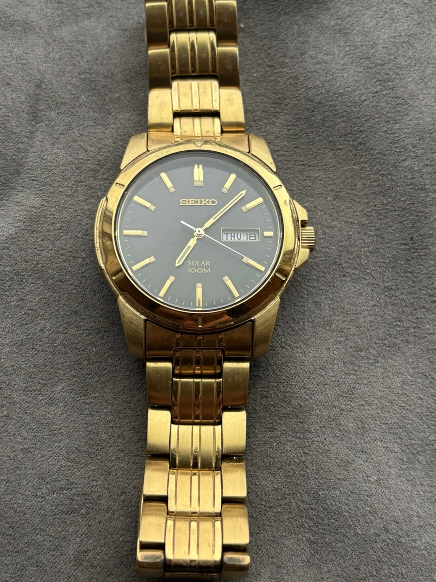 Seiko Solar Men 100 m (10 ATM) Water Resistance Wristwatches for