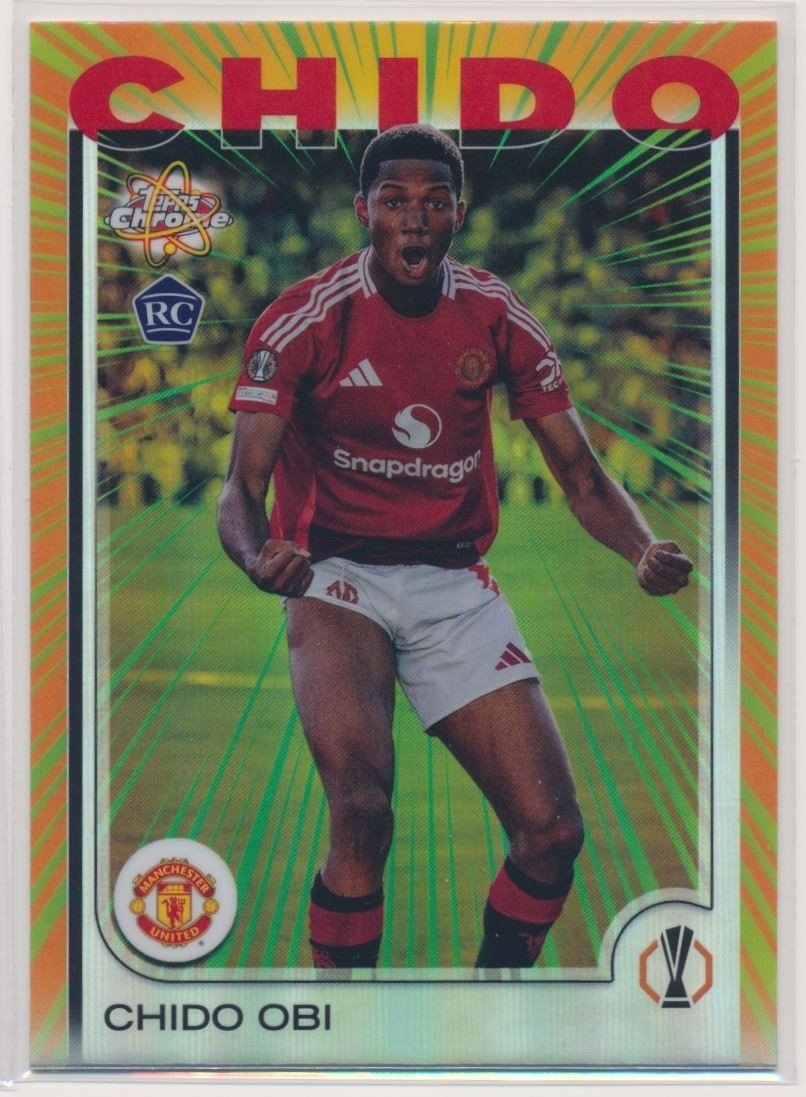 2024-25 TOPPS CHROME UEFA CLUB COMPETITIONS CHIDO OBI RC RADIATING ROOKIES #RR-1