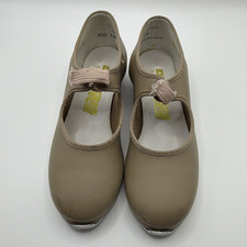 Girls Designs for Dance Tan Mary Jane Tap Dance Shoes Metal Tap Plates Size 12M