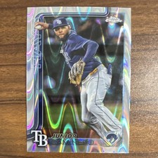 Topps 2025 Chrome Update Junior Caminero RayWave Refractor Rays #USC109