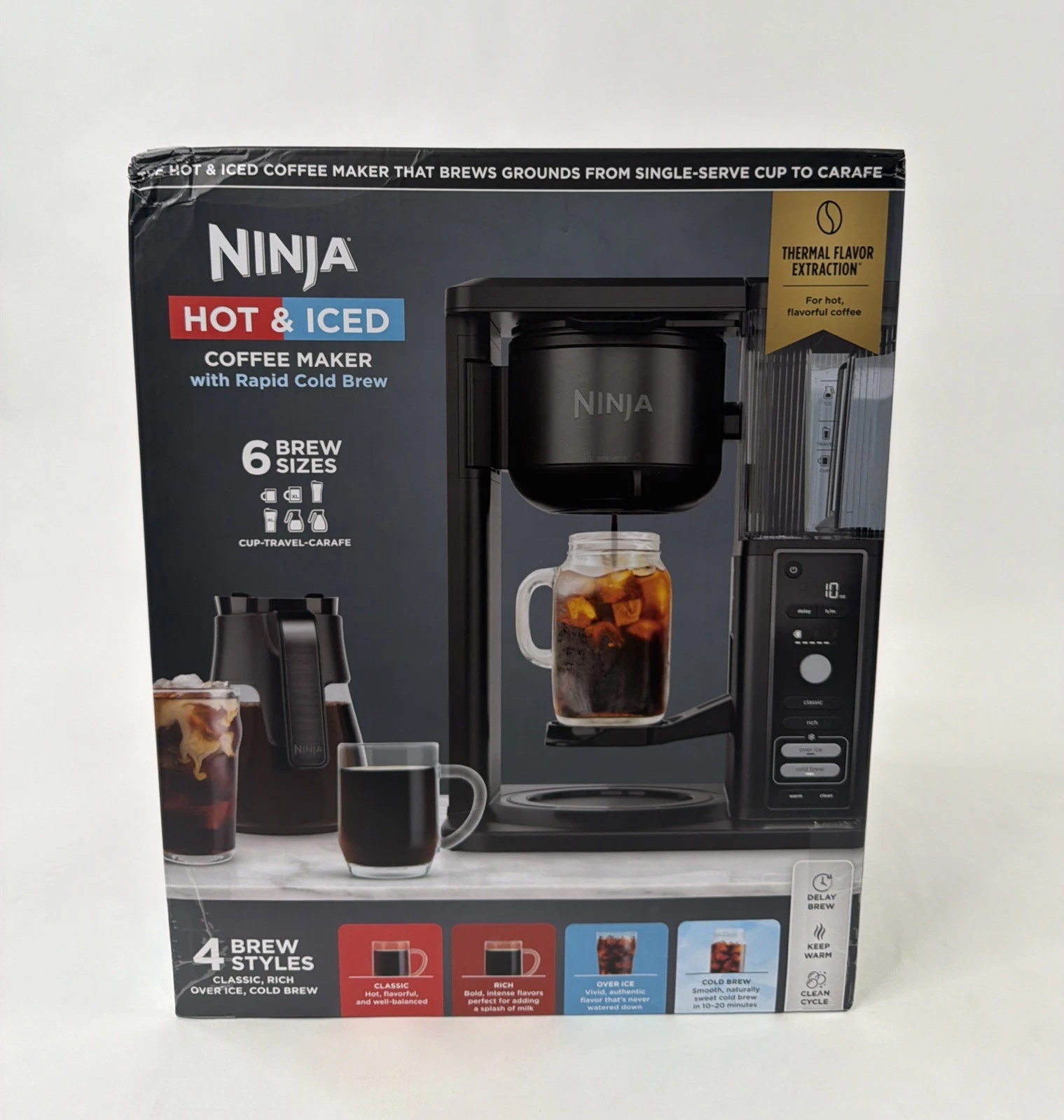 Ninja Coffeemaker Hot & Iced Single Serve & Drip Rapid Cold Brew 10 Cup or Pod