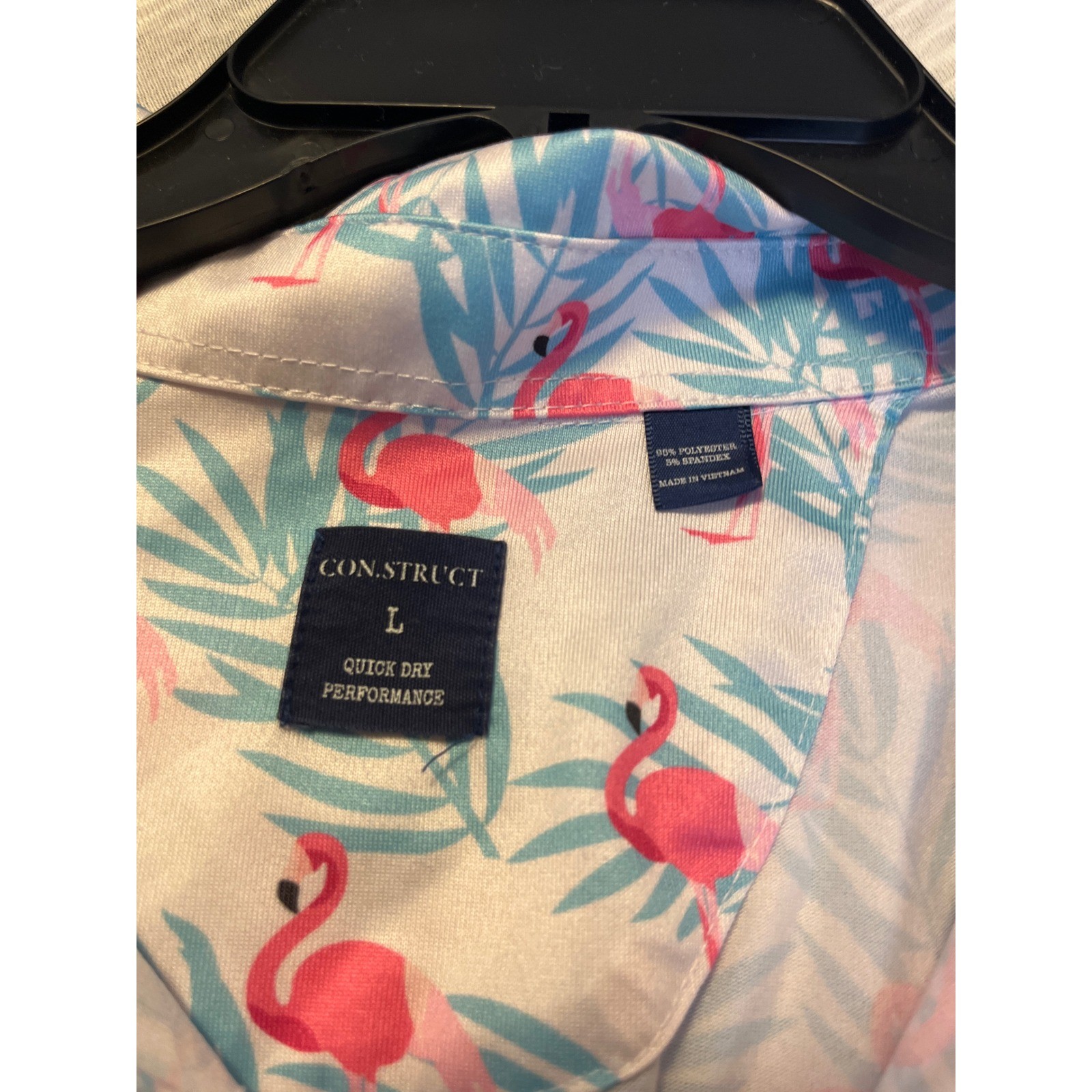 CONSTRUCT Mens Quick Dry Performance Flamingo Lea… - image 3