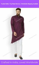 Mens Kurta Bollywood Design Kurta Traditional Mens Cotton Ethnic Classic Style