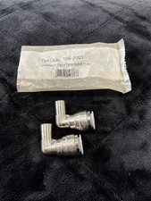 Altecnic 15mm Chrome / Nickel Elbows Street PUSHFIT For Radiator Valves Stem