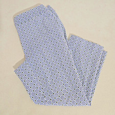 Chico's Size 0 Blue Geometric Print Stretch Capri Straight Leg Casual