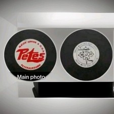 VINTAGE PETERBOROUGH PETES HOCKEY GAME PUCK JR. A OHA SLUG Made In CANADA hole!