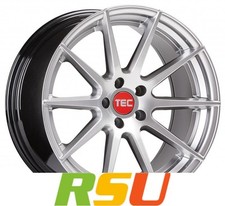 TEC Speedwheels GT7 hyper-silver 10.5x21" ET15 LK5 112 ML 66.6 Alufelgen 21 Zoll
