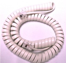 NEC Aspire Phone Handset Cord IP1NA 12TXH 22TXH 22B 34B Curly White 9Ft