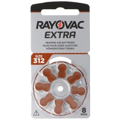 12x Rayovac Extra Advanced Gr. 312 Hörgerätebatterien 8er Blister PR41 24607