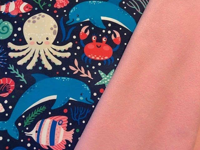 Softshell " Unterwasserwelt“ Kinderstoff Kindersoftshell - Bild 2 von 2