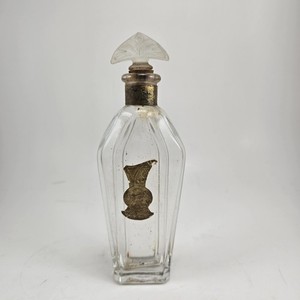 Antique Perfume Bottle 1920s Vivani By Benjamin Leland Molded Glass Stopper