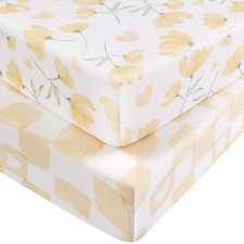 Baby Crib Sheets for Boys and Girls, Fitted Crib Sheets 52" x 28", Soft Breat...