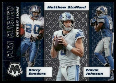 Matthew Stafford / Barry Sanders / Calvin Johnson 2020 Panini Mosaic #FF7 Lions