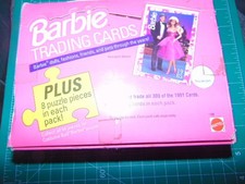 Box 1991 Barbie Trading Cards Mattel 10 Cards  8 Puzzle Pcs/Pack- 24 Packs/ Box
