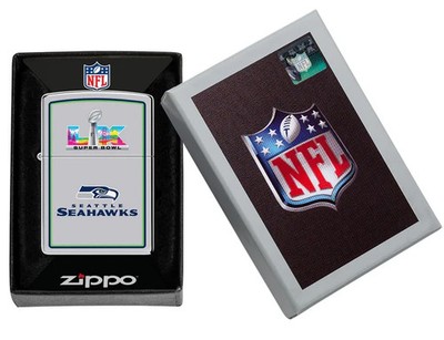 Zippo 47299 Seattle Seahawks Super Bowl LX NFL Lighter, High