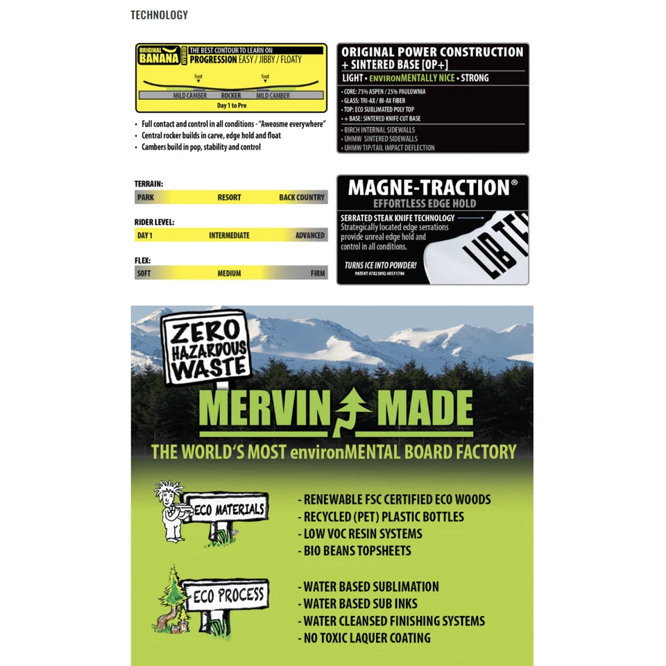 Lib Tech Skate Banana 156 Tabla De Snowboard 2026 Freestyle All Mountain Twin - Imagen 3 de 3