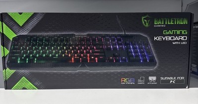 Tastatur Gaming Keyboard PC kabelgebunden RGB DE QWERTZ beleuchtet Battletron