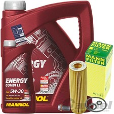MANN ÖLFILTER+6L MANNOL 5W30 für MERCEDES C-KLASSE W204 CLK C209 E-KLASSE W211