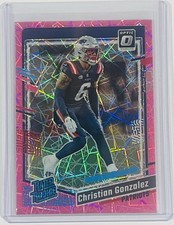 Christian Gonzalez 2023 Optic Pink Velocity Prizm /79 RC Rated Rookie Card. rookie card picture
