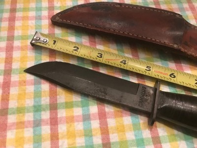 U.S.N. Navy MK1 Fighting Knife WWII Camillus NY USA with leather