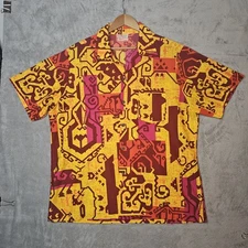 VTG Late 60's SEARS HAWAIIAN FASHION Men's XL Polyester Hawaiian Shirt