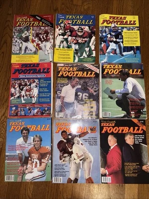 9 Near Perfect 1990s Dave Campbell Texas Football Magazines Sports Illustrated - Image 1 of 4