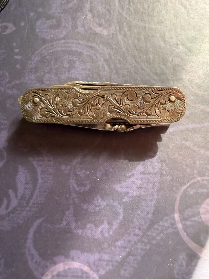 Vintage Sterling Silver Japanese Pocket Knife From Japan 1950 - Image 2 of 4