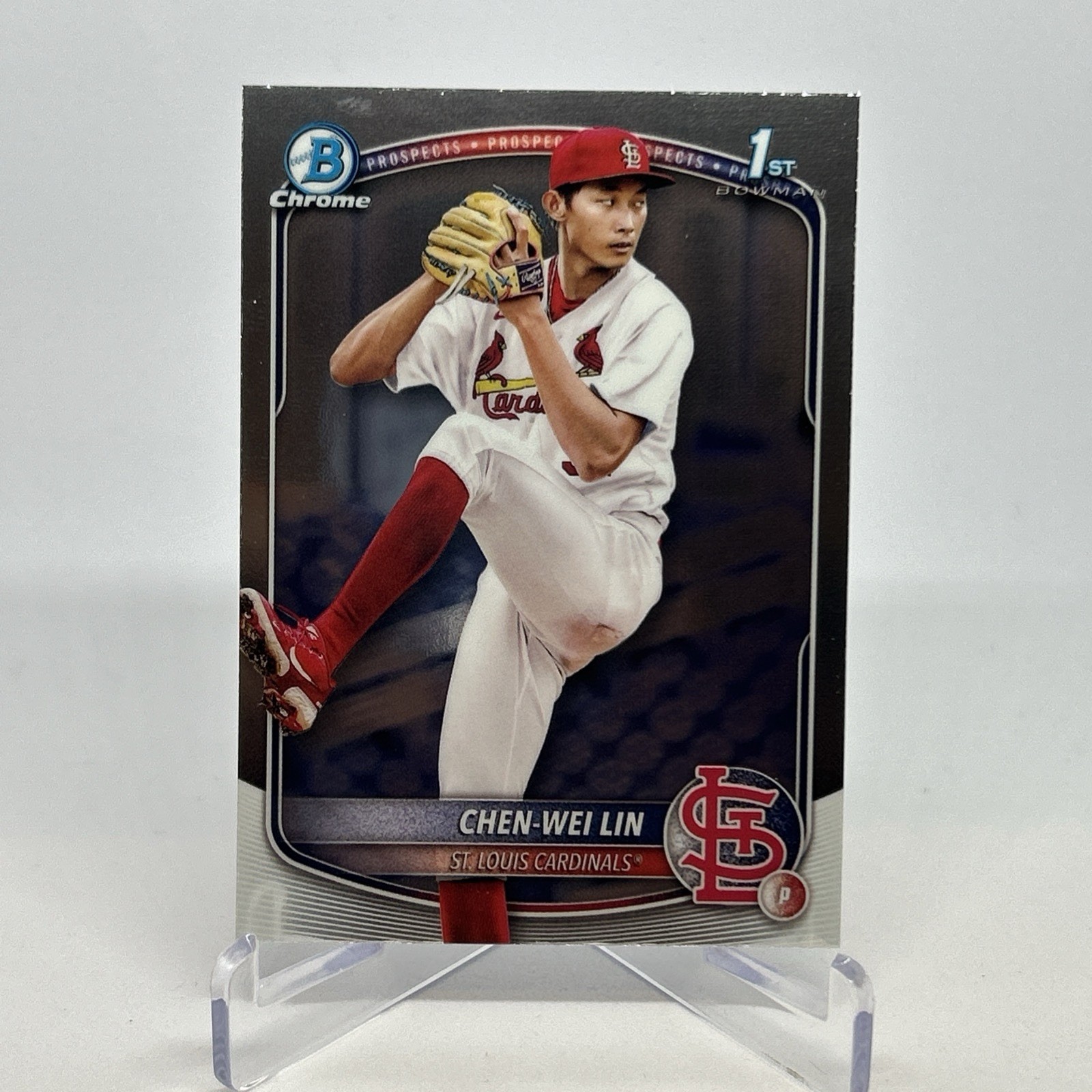 2025 Bowman Chrome Prospects #BCP-141 Chen-Wei Lin 1st Bowman Cardinals