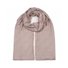 LIU JO SCIARPA FOULARD DONNA STOLA JACQUARD CON LOGO RED SAND