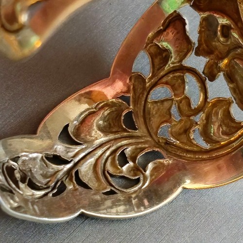 Antique 800 Silver Floral Repousse Cuff Bracelet Djokja Lotus Flower 31g Signed - Picture 15 of 21