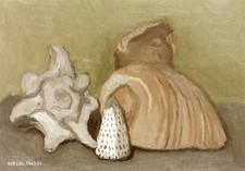 Natura morta, 1943, Georgio Morandi (Italiano, 1890-1964) --CARTOLINA nuova