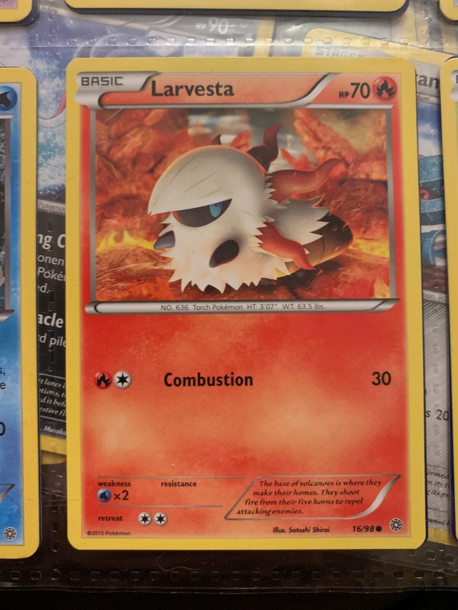 larvesta pokemon card value TCG - s5a - 009/070 (C) Fire Rarity 2025 Pokemon Blk En-black Bolt