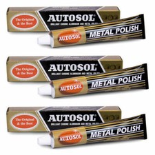 3 x AUTOSOL SOLVOL CHROME METAL ALUMINIUM CLEANER & POLISH ORIGINAL & BEST