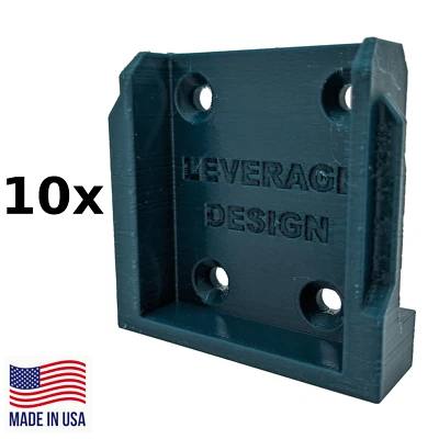 LEVERAGE DESIGN BEST FIT! 10 Pack Makita 18V Tool Mounts / Hangers / Holders - MADE IN USA