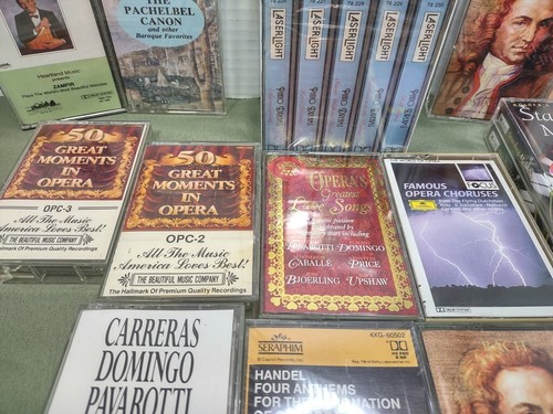 π Used various Opera Music & Piano Cassette untested Carreras Domingo Pavarotti - Picture 3 of 15