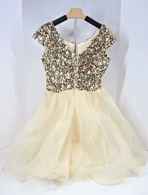 RUE 21 Formal Dress,Gold Sequin,Flare Tulle Skirt,SZ Medium-4/6,PARTY-PROM-HC | eBay RUE 21 Formal Dress,Gold Sequin,Flare Tulle Skirt,SZ Medium-4/6,PARTY-PROM-HC | eBay