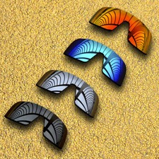 4Pieces Lenses Replacement for-Oakley Sutro S Polarized-Black Silver Orange Blue