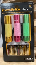 Everbrite 3 pack 80 Lumen LED/Flashlights Glow in the Dark Halloween Handheld