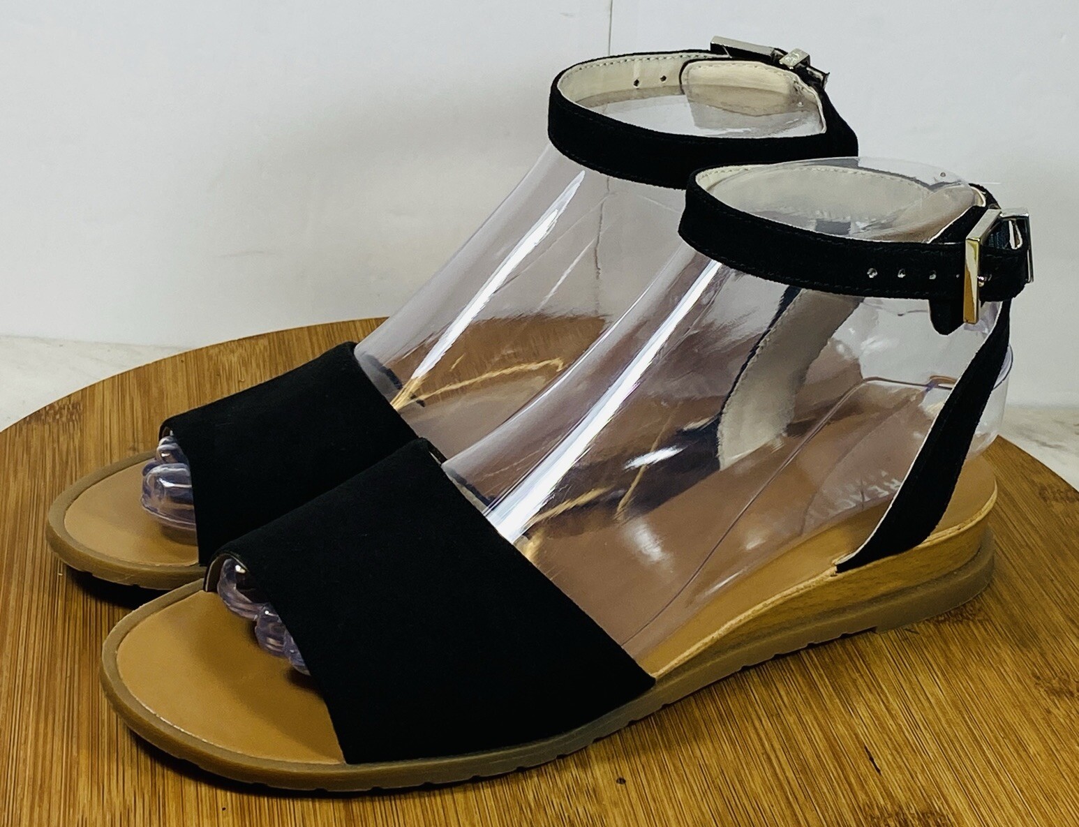 APL Sandali donna Reaction Kenneth Cole 6 5 Jolly cinturino alla caviglia nero casual punta aperta