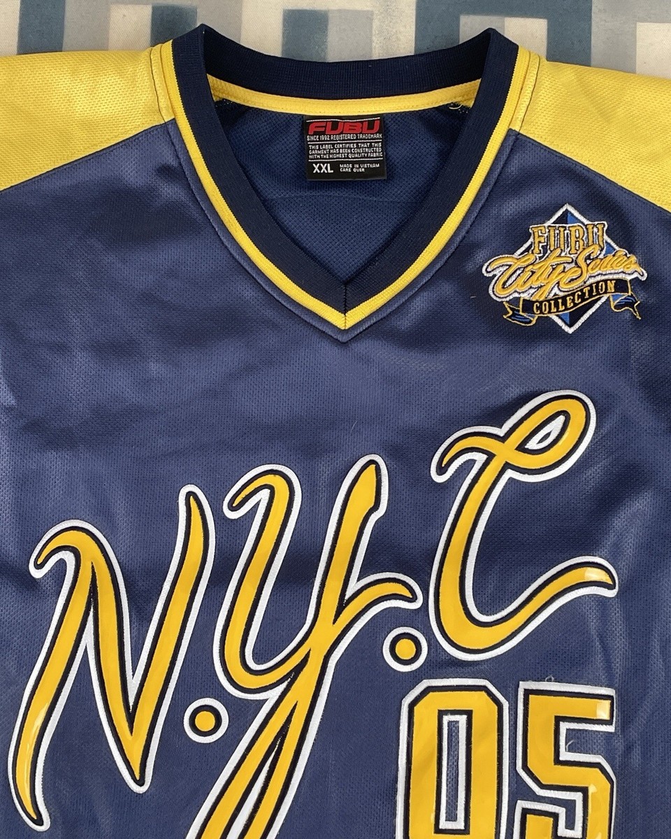 FUBU ユニフォーム NEW YORK 05 Vintage 3XL FUBU 05 Football Jersey Blue Red NYC New York