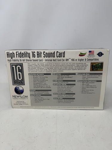 16 Bit NewCom High Fidelity Sound Card Internal 16Bit ISA 486 Compatible - Picture 3 of 4